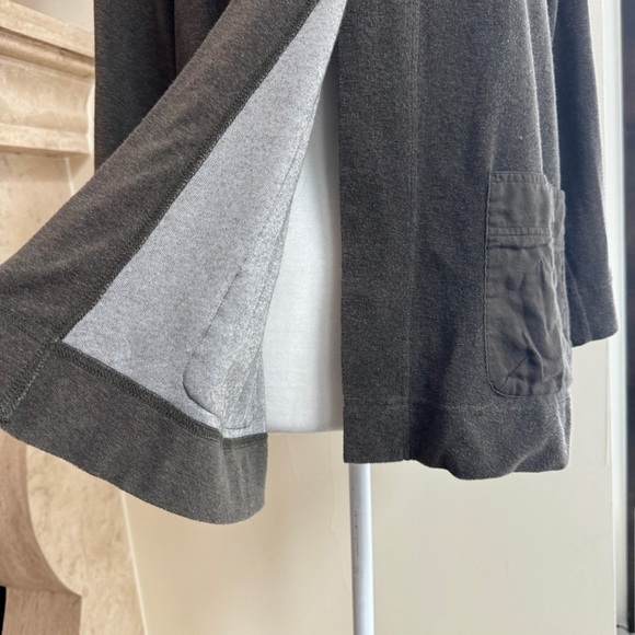 Nurture Gray ONe Button Long Sleeve Hooded Jacket Womens Size L Pockets - Picture 6 of 14
